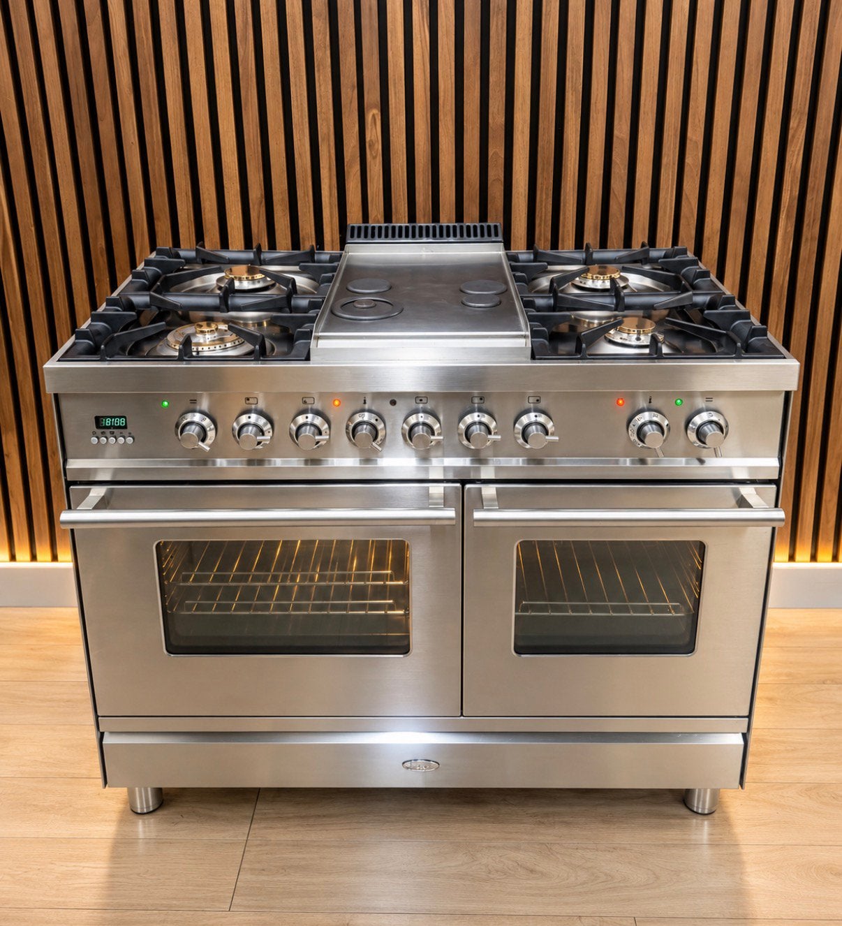 Mooie Rvs Boretti fornuis 100 cm (Gratis bezorgen), 5258sh, Gebruikt, 60 cm of meer, Ophalen of Verzenden