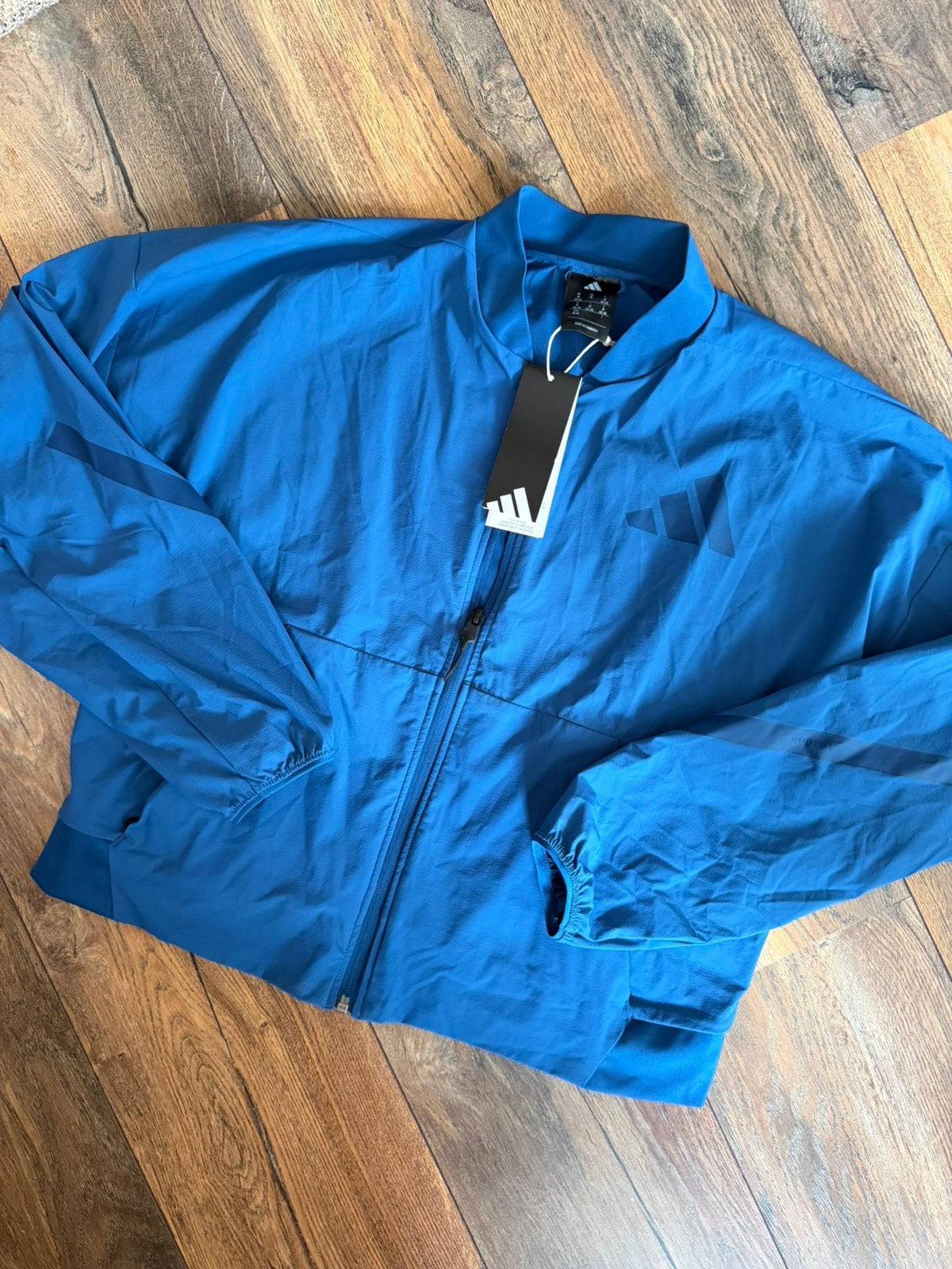 Adidas Z.N.E. Woven blauwe Bomberjack in maat M, Maat 38/40 (M), Blauw, Nieuw, Ophalen of Verzenden