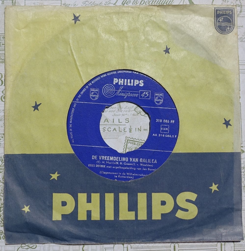 Kees Deenink - de vreemdeling van Galilea ( 7'' vinyl ), Cd's en Dvd's, Gebruikt, 7 inch, Ophalen of Verzenden, Beschermende buitenhoes