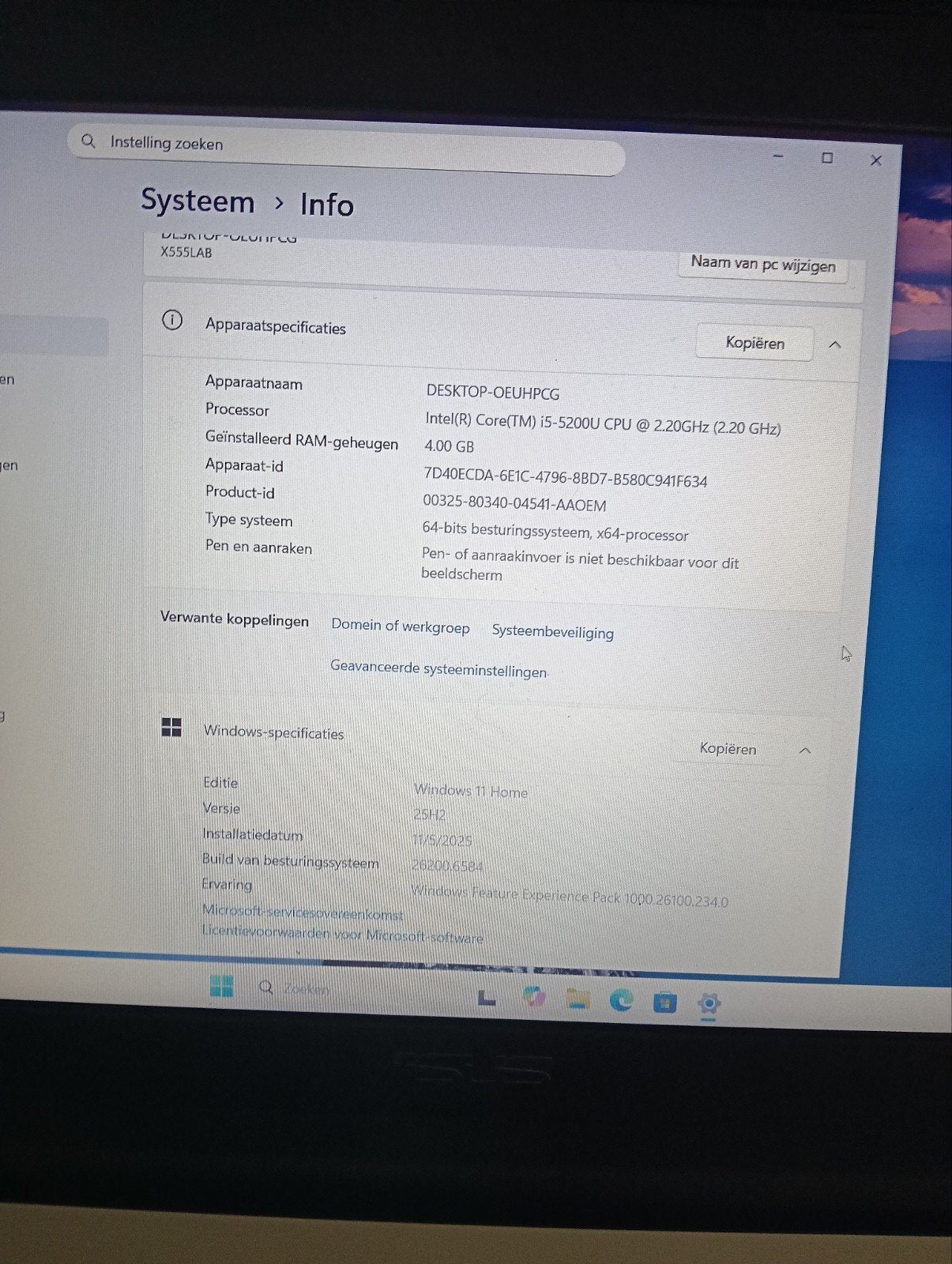 Asus laptop, Computers en Software, Ophalen of Verzenden, 3 tot 4 Ghz