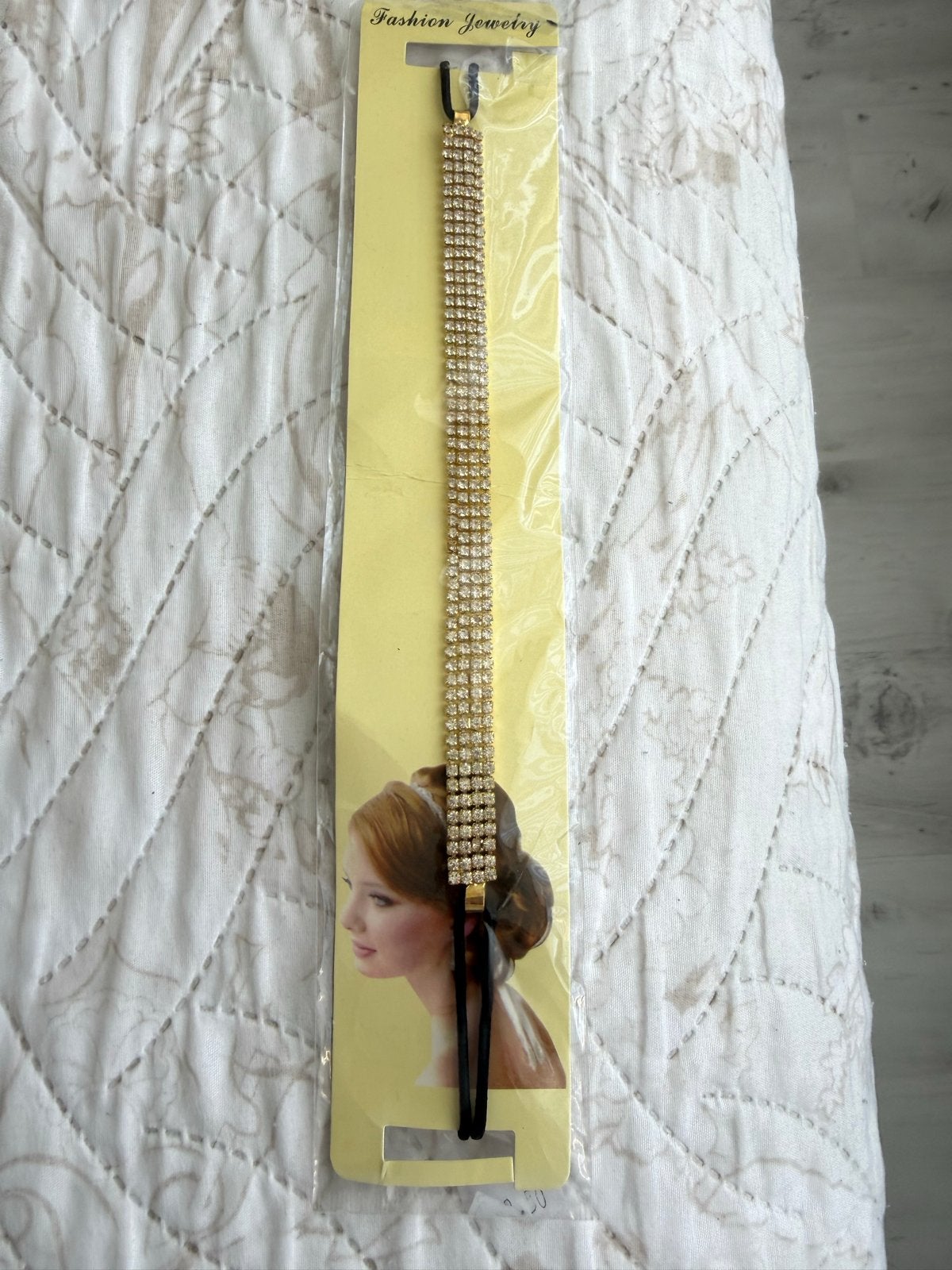 Gouden haarband met strass steentjes - Nieuw, Ophalen of Verzenden, Nieuw