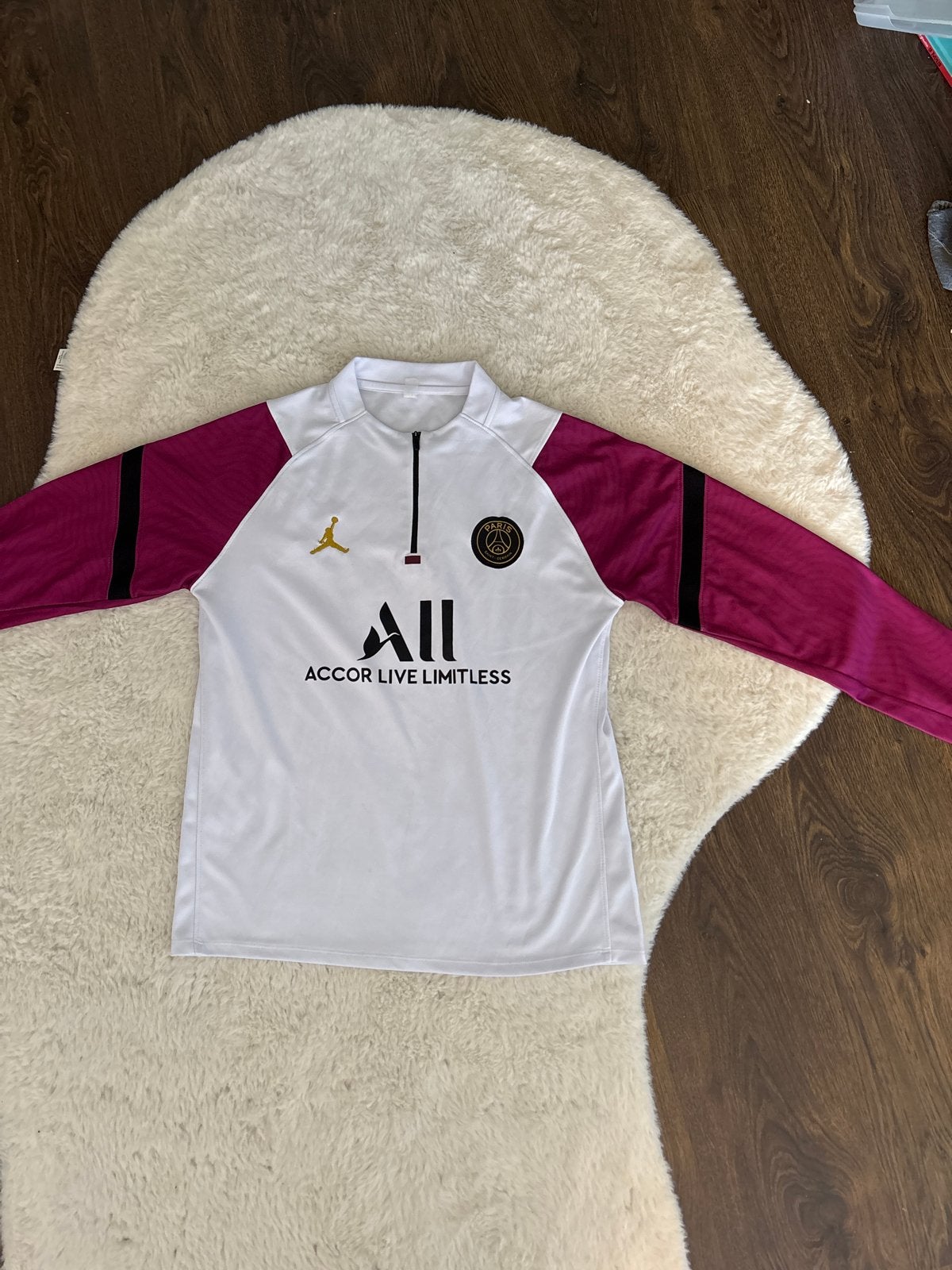 PSG Jordan trainingsshirt maat M, Kleding | Heren, Maat 48/50 (M), Wit, Ophalen of Verzenden, Zo goed als nieuw