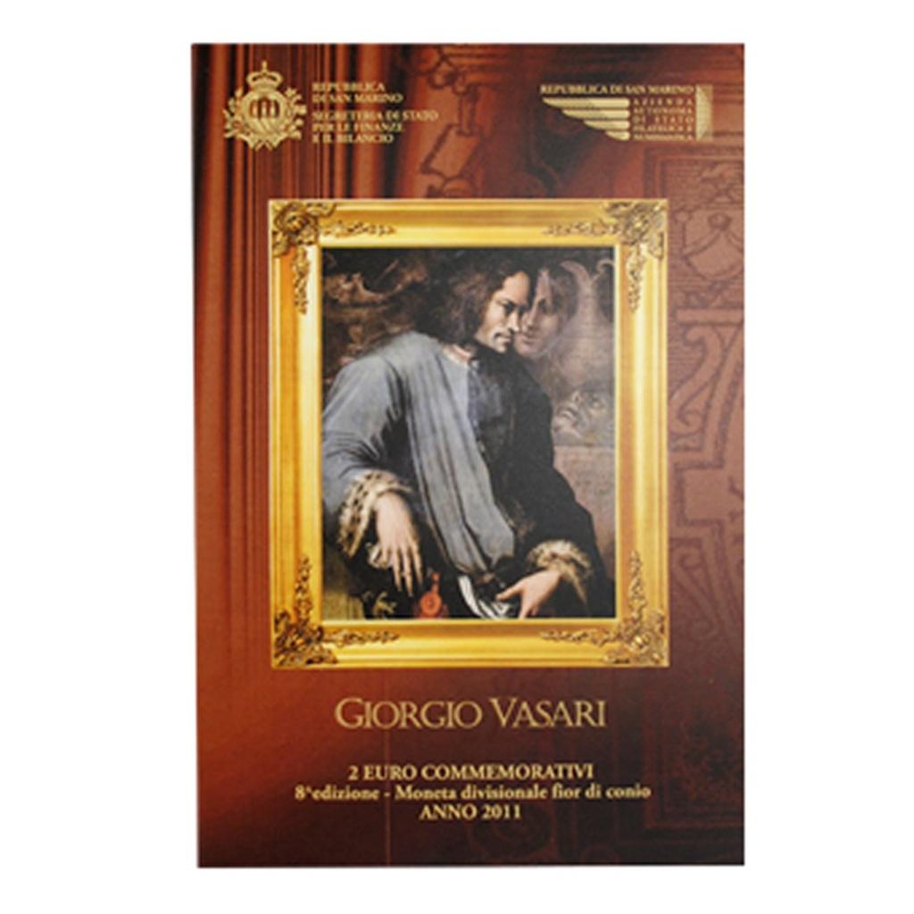 2 euro San Marino 2011 - Giorgio Vasari (BU), Ophalen of Verzenden, San Marino, 2 euro, Setje