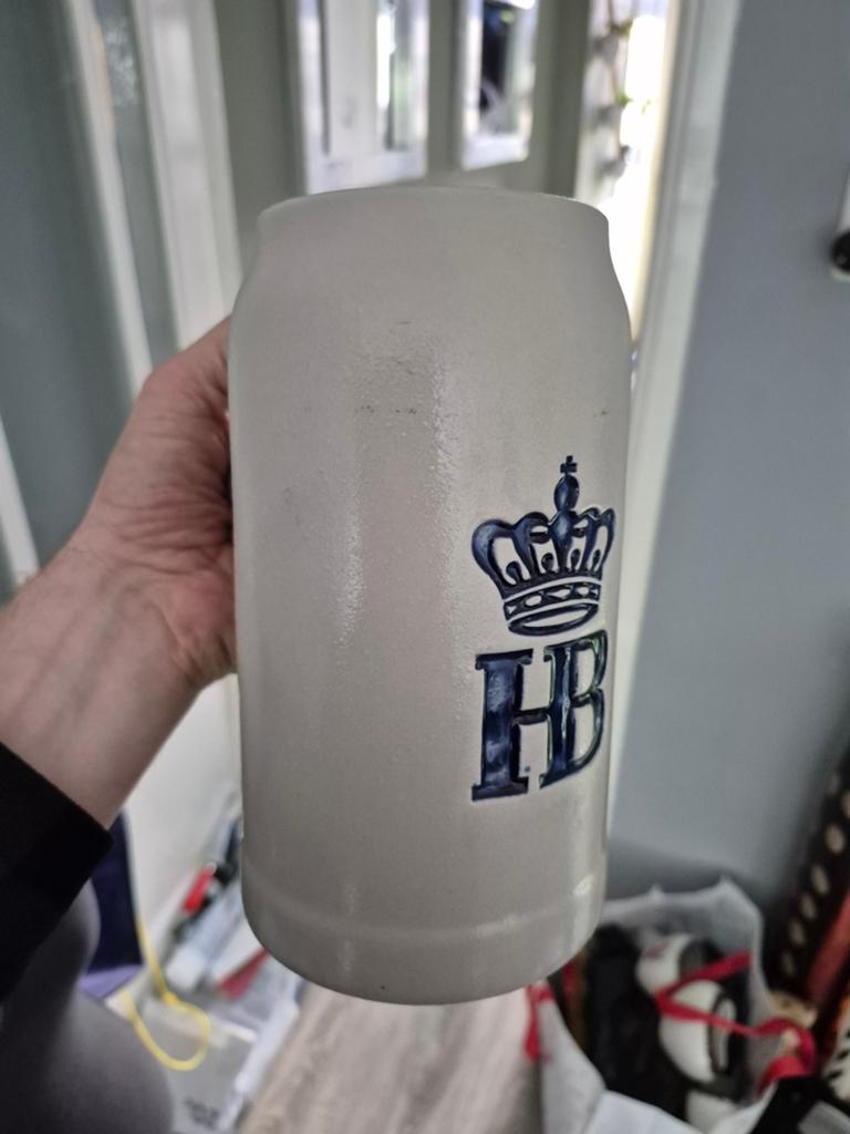 Vintage HB Bierpul - Hofbräu München Stein, Antiek en Kunst, Ophalen of Verzenden