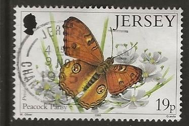 Jersey 59, vlinder2, Verzenden, Gestempeld