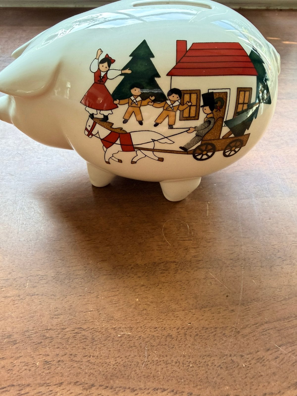 Mason’s CHRISTMAS VILLAGE spaarvarken, Huis en Inrichting, Ophalen of Verzenden, Zo goed als nieuw, Porselein, Overige stijlen