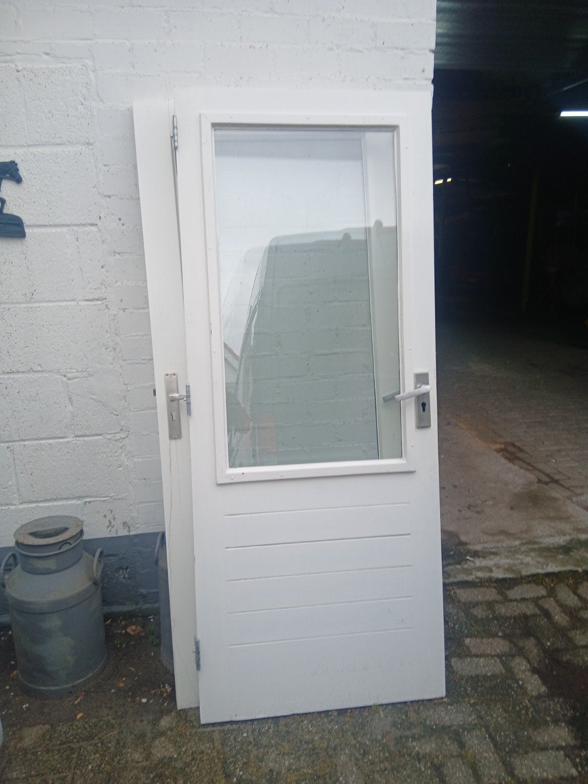 Hardhouten deur, Ophalen of Verzenden, Buitendeur, 200 tot 215 cm