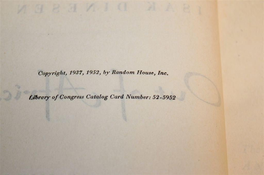 Out of Africa — Isak Dinesen, 1e Modern Library Editie 1952, Verzenden, Gelezen