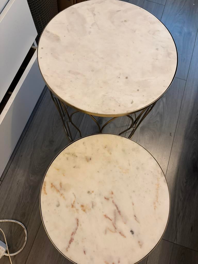 Wehkamp Bijzettafel 2St, 45 tot 60 cm, Minder dan 55 cm, Rond, Ophalen of Verzenden