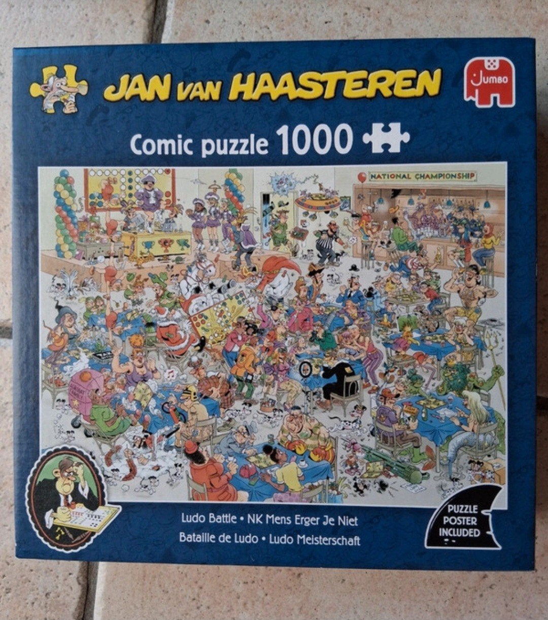 Jan van Haasteren puzzel "NK Mens Erger Je Niet"1000 stukjes