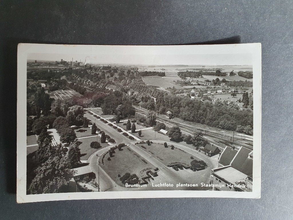 Ansicht BRUNSSUM Luchtfoto Staatsmijn Hendrik, Ophalen of Verzenden, Voor 1920, Limburg