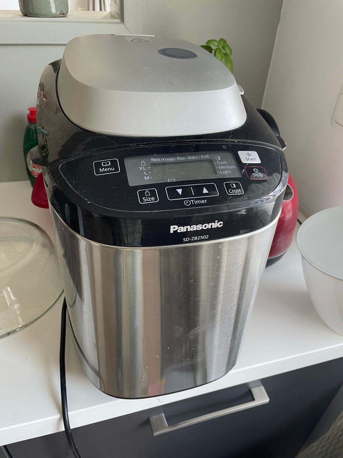 Panasonic SD-ZB2502 Broodbakmachine - Zo goed als nieuw, Met timer, Meer dan 10 programma's, Verzenden, 800 tot 1200 gram deeg