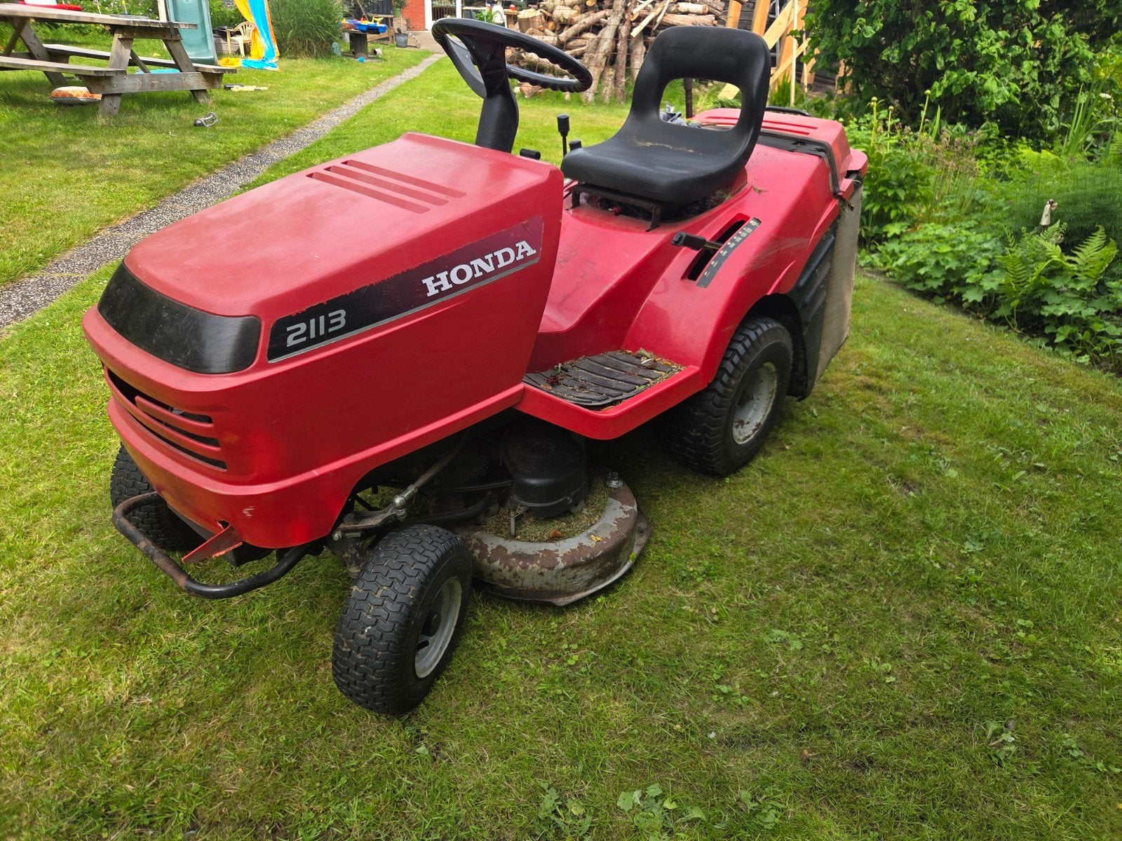 Honda 2113 zitmaaier met opvangbak - opknapper, Ophalen, Gebruikt, Honda, Opvangbak