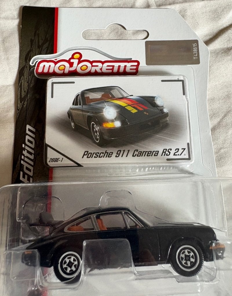 Majorette Porsche 911 Carrera RS 2.7 zwart, Hobby en Vrije tijd, Modelauto's | Overige schalen, Ophalen of Verzenden, Nieuw, Auto