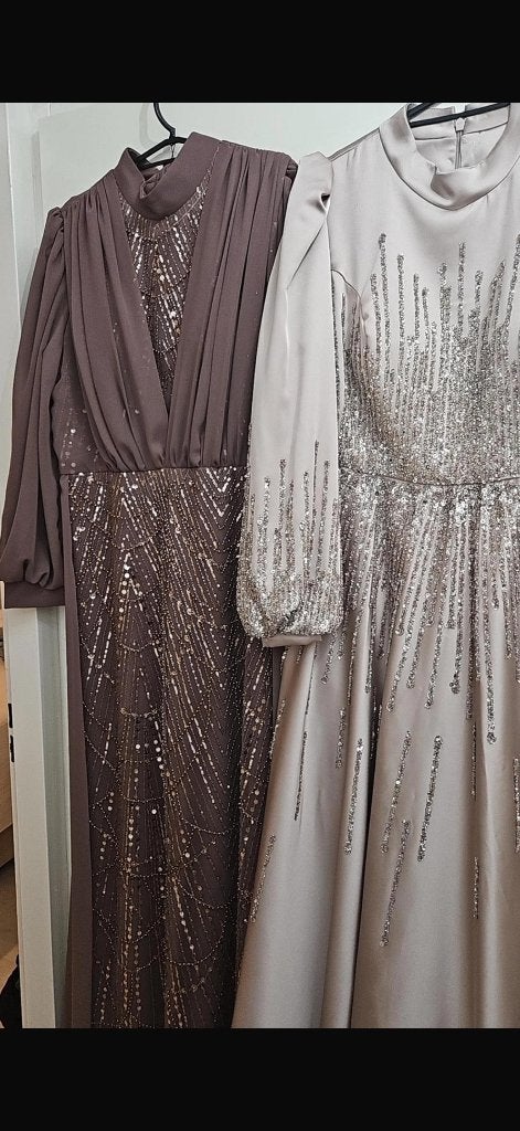 Galajurk poederroze/beige 42, Galajurk, Beige, Maat 42/44 (L), Ophalen of Verzenden