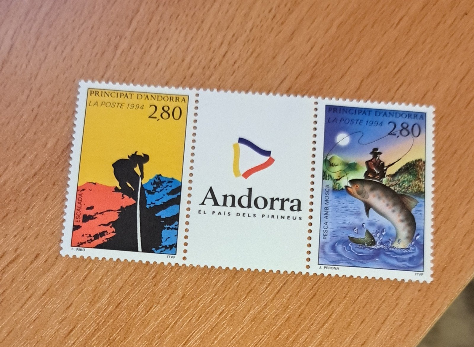 Postzegel Frans Andorra 1994 - Klimmen en Vissen pf, Ophalen of Verzenden, Overige landen, Postfris