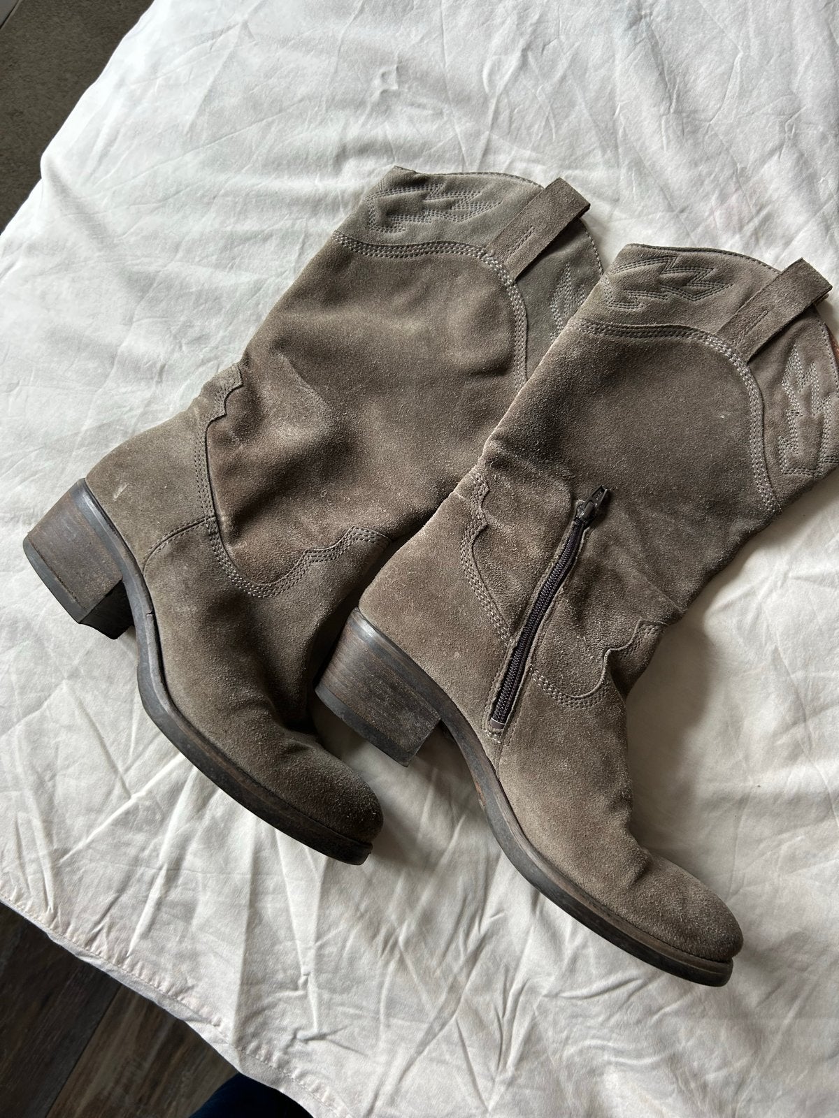 Via Vai bruine suède cowboylaarzen maat 37, Bruin, Lage of Enkellaarzen, Ophalen of Verzenden, Zo goed als nieuw