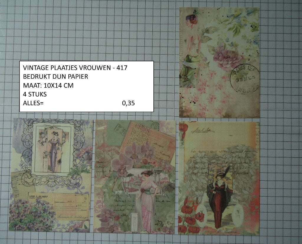 ⚠️nu 0,20: vintage plaatjes vrouwen 417 ( alleen verzenden, Hobby en Vrije tijd, Scrapbooking, Ophalen, Nieuw, Papier of Karton