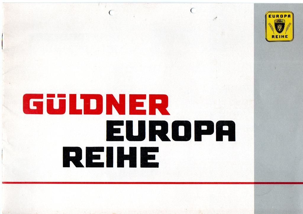 zeldzame folder Güldner g serie Europa reihe, Ophalen of Verzenden, Zo goed als nieuw
