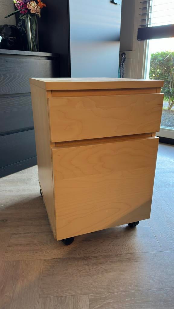 IKEA Malm ladeblok op wielen, Huis en Inrichting, Ophalen, Minder dan 50 cm, Gebruikt, 1 of 2 laden