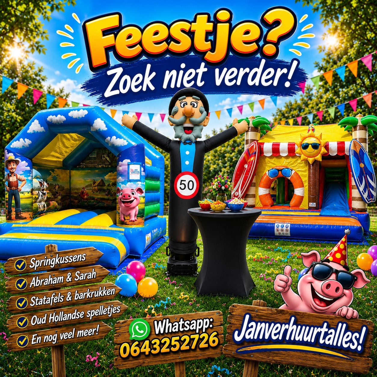 Feestje? Springkussen, popcornmachine, suikerspinmachine, Ophalen, Nieuw, Overige