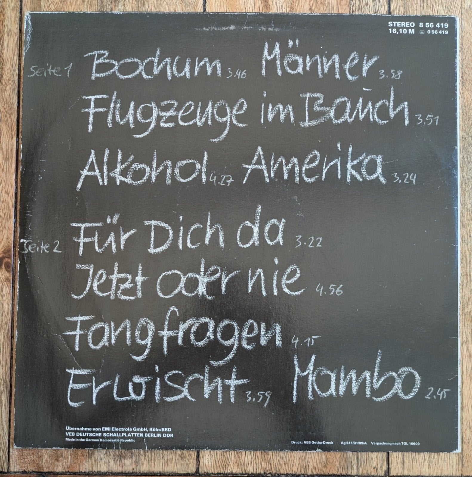 Herbert Grönemmeyer 4630 Bochum Amiga Nr:8 56 419, Ophalen of Verzenden, Gebruikt, 12 inch, LP