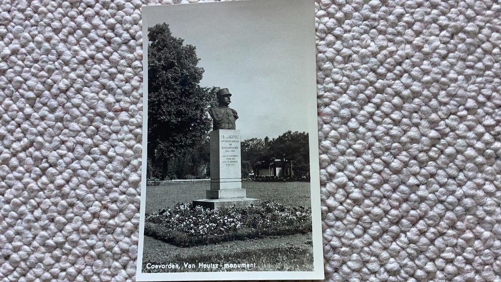 Ansichtkaart Coevorden Van Heutsz-monument. 923, Ophalen of Verzenden, 1940 tot 1960, Ongelopen, Drenthe