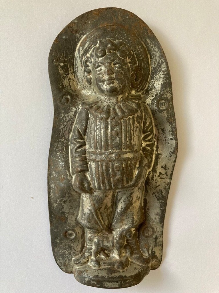Antieke chocoladevorm van Anton Reiche, Victoriaanse jongen, Antiek en Kunst, Curiosa en Brocante, Ophalen of Verzenden