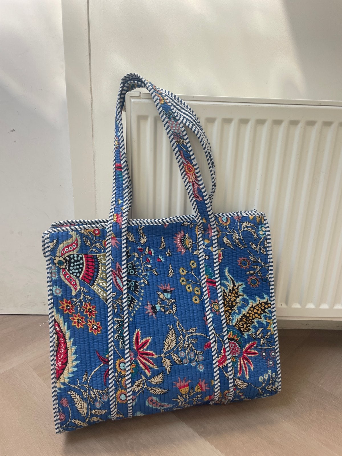 Blockprint tas, Ophalen of Verzenden, Nieuw, Blauw