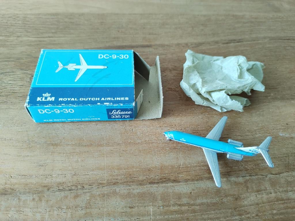 Oud 1970 schaalmodel DC-9-30 KLM Schuco, Verzamelen, Ophalen of Verzenden, Zo goed als nieuw, Schaalmodel