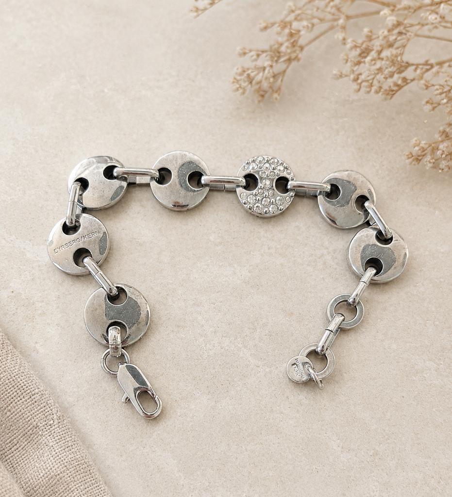 Dyberg kern mooie schakel armband, Sieraden, Tassen en Uiterlijk, Armbanden, Ophalen of Verzenden, Zo goed als nieuw, Zilver