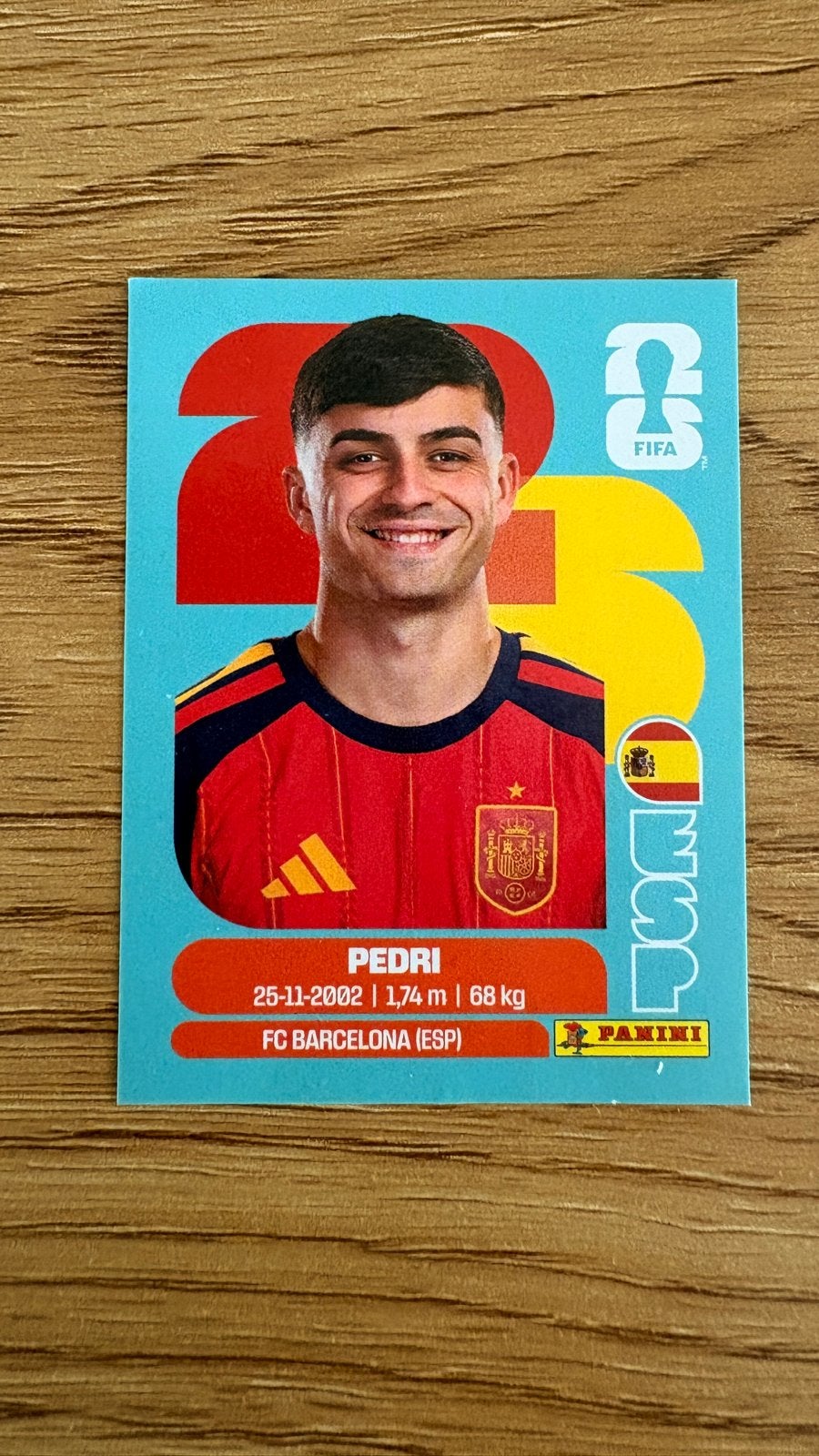 Panini FIFA World Cup 2026 Pedri, Ophalen of Verzenden, Zo goed als nieuw, Buitenlandse clubs, Overige typen