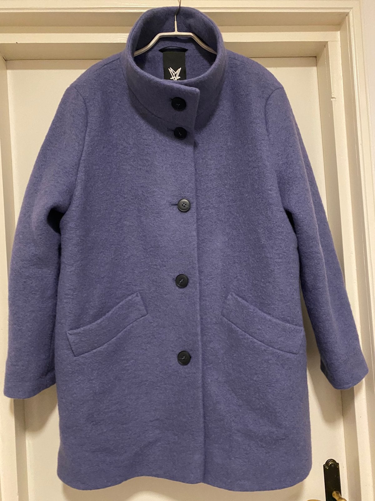 FUCHS SCHMITT 1/2LANGE MANTEL WOL 42-44, Kleding | Dames, Ophalen of Verzenden, Gedragen, Maat 42/44 (L), Paars
