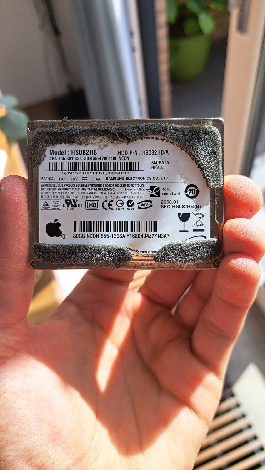 MacBook HDD 80GB 4200rpm PATA (werking onzeker), Computers en Software, Harde schijven, Ophalen, Intern, PATA, HDD