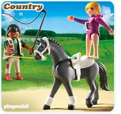 5229 acrobate te paard met trainer / paardendressuur, Ophalen, Nieuw, Complete set