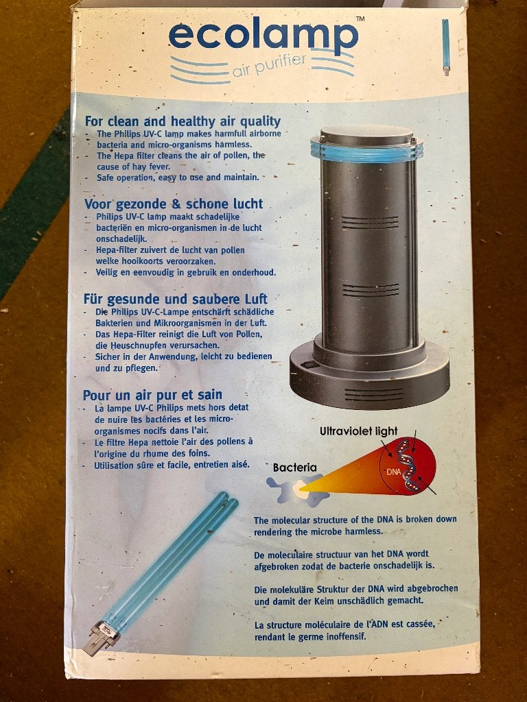 Philips Ecolamp, UV-C luchtreiniger met Hepa/pollen filter, Ophalen, Zo goed als nieuw, Luchtreiniger