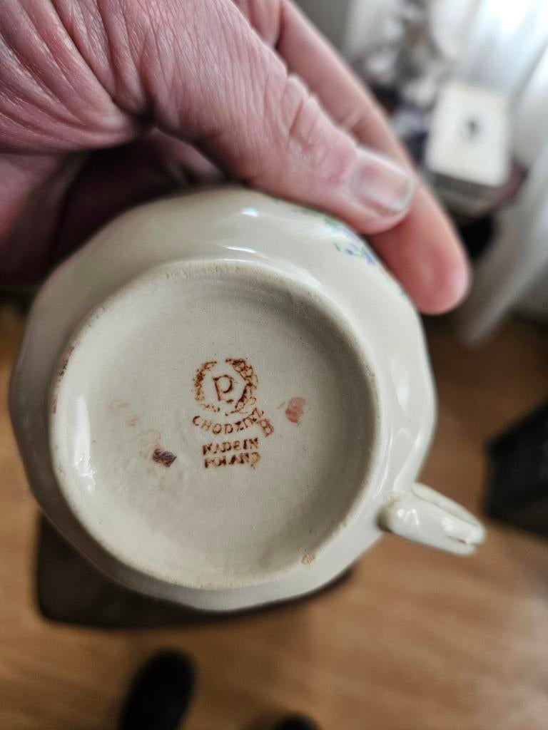 Vintage Chodziez Porseleinen Theeservies - Made in Poland, Antiek en Kunst, Antiek | Servies compleet, Ophalen