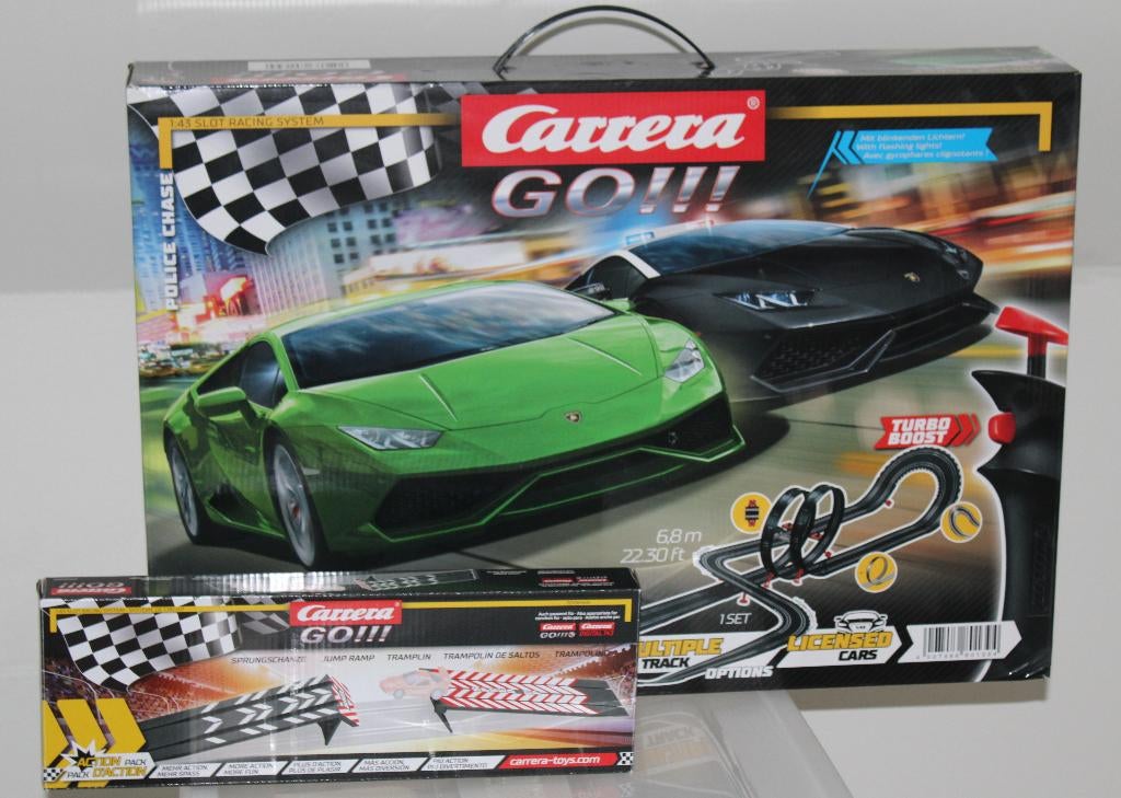 ZGAN Carrera Go racebaan Lamborghini + springschans, Racebaan, Carrera, Ophalen of Verzenden, Zo goed als nieuw