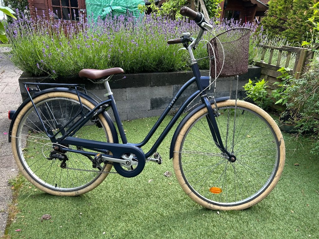 City bike decathlon 49cm frame, 47 tot 50 cm, Zo goed als nieuw, Schijfrem, Ophalen