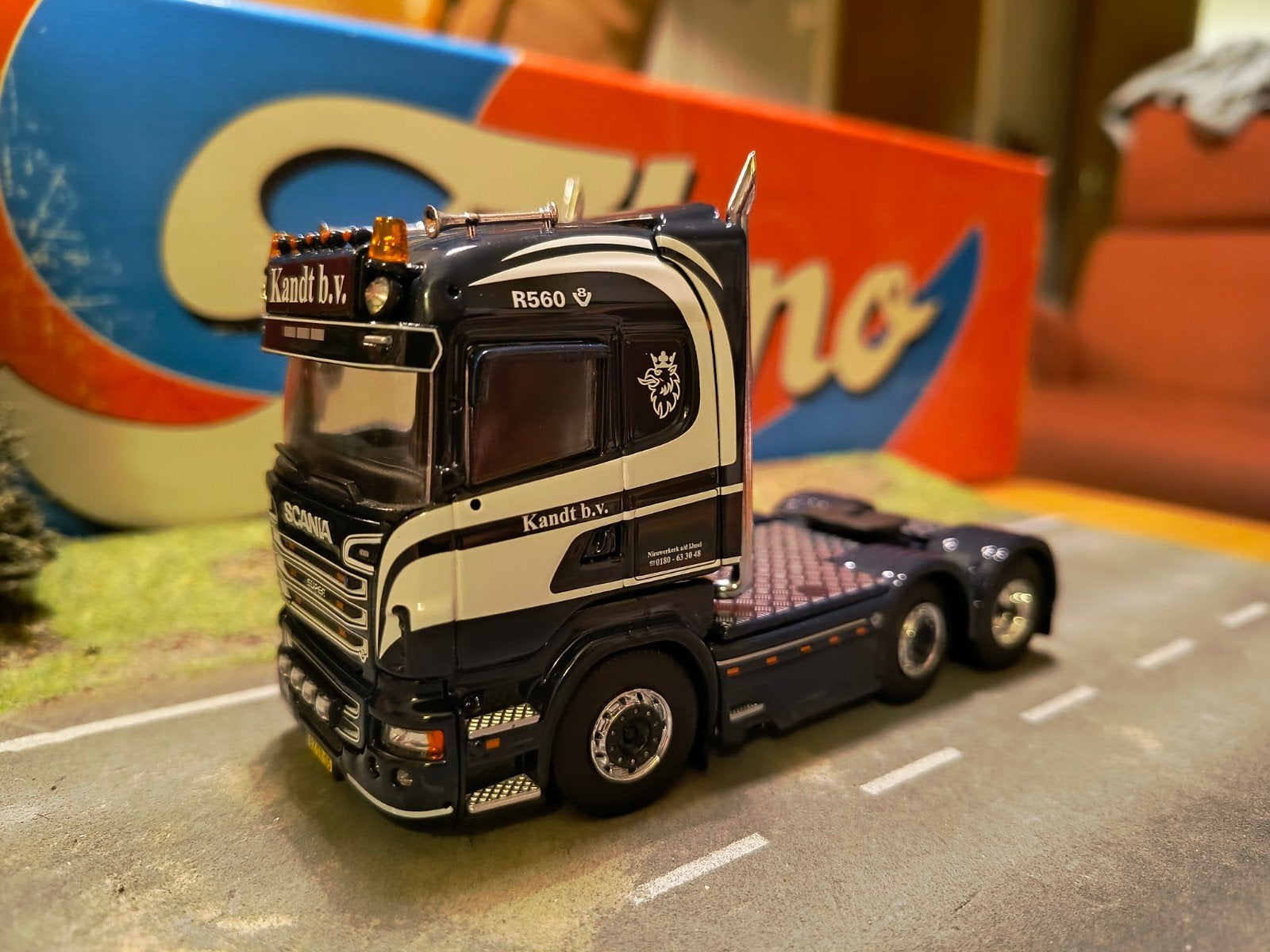 Tekno Scania Arjen Kandt, Hobby en Vrije tijd, Ophalen of Verzenden, Zo goed als nieuw, Bus of Vrachtwagen, Tekno