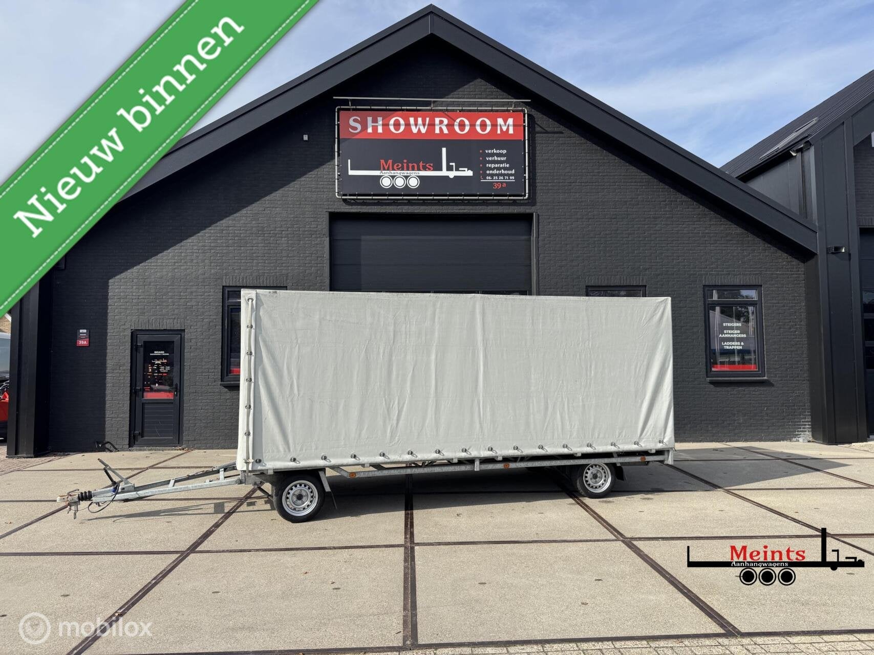 Hulco schamel aanhangwagen 500x200x180 Huif 3000KG Rijplaten, Gebruikt