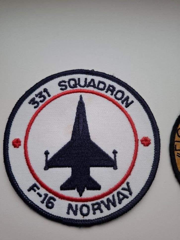 RNoAF 331 Squadron F-16 patch, Ophalen of Verzenden, Zo goed als nieuw, Patch, Badge of Embleem