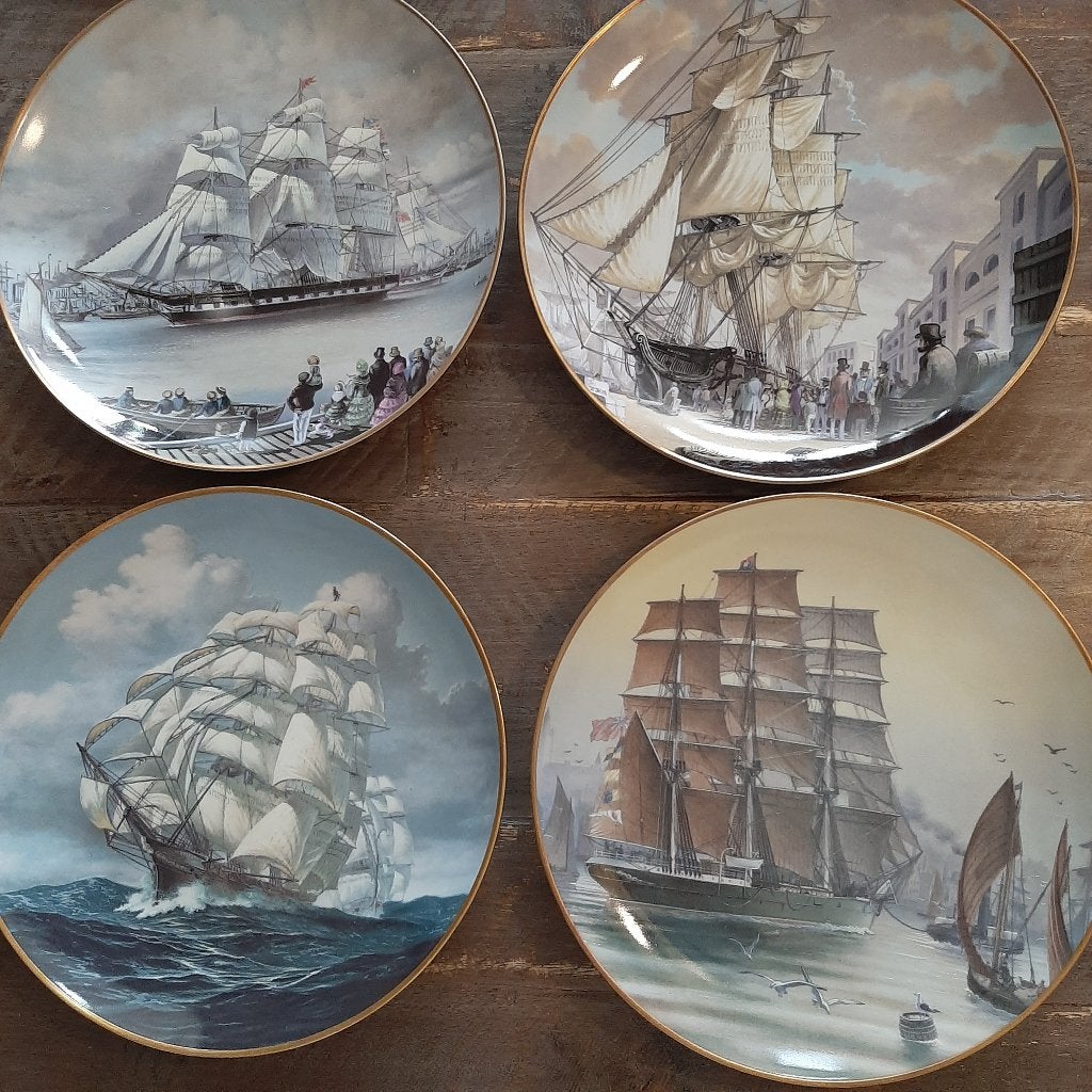 Set van  10 decoratieve borden met schepen    PER STUK, Huis en Inrichting, Gebruikt, Overige merken, Klassiek, Ophalen of Verzenden