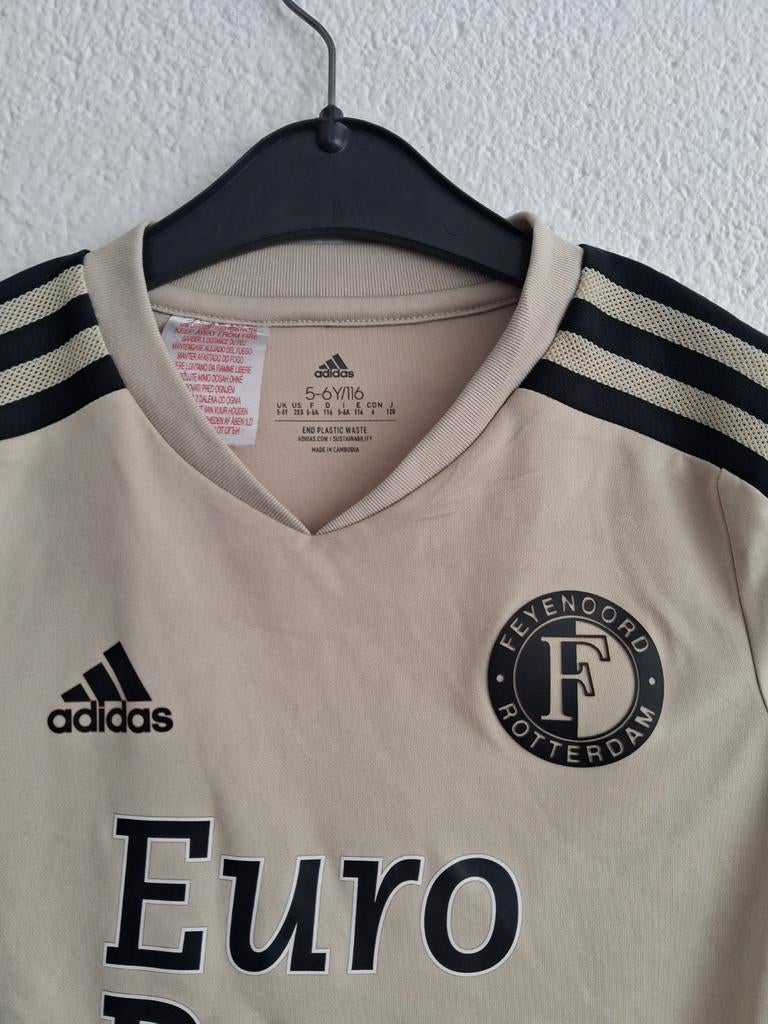 Feyenoord uitshirt 2022/2023 - Maat 116 (5-6 jaar), Ophalen of Verzenden, Zo goed als nieuw, Adidas, Jongen of Meisje