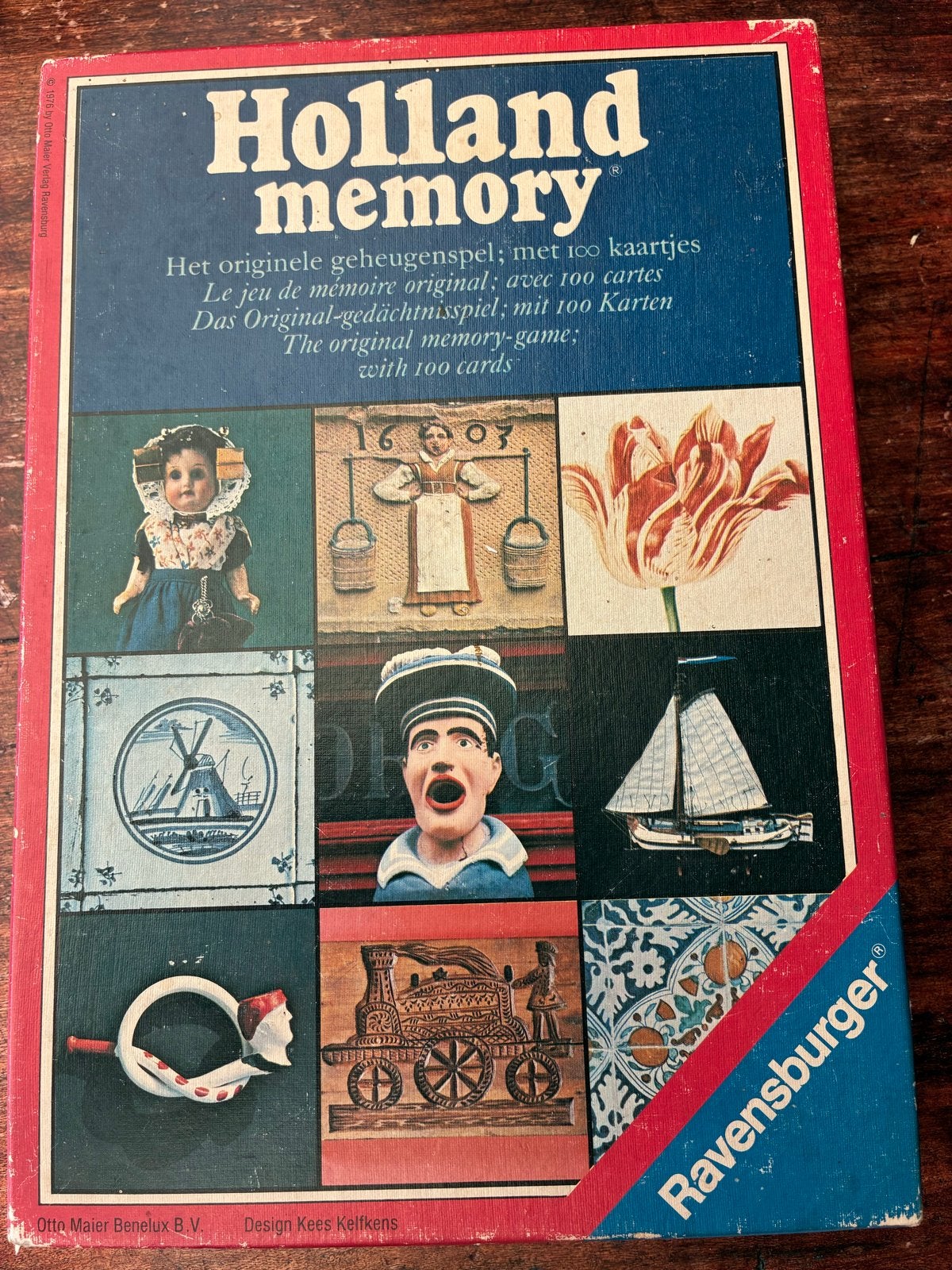 Vintage Ravensburger Holland Memory Spel (1976), Vijf spelers of meer, Ophalen of Verzenden, Gebruikt