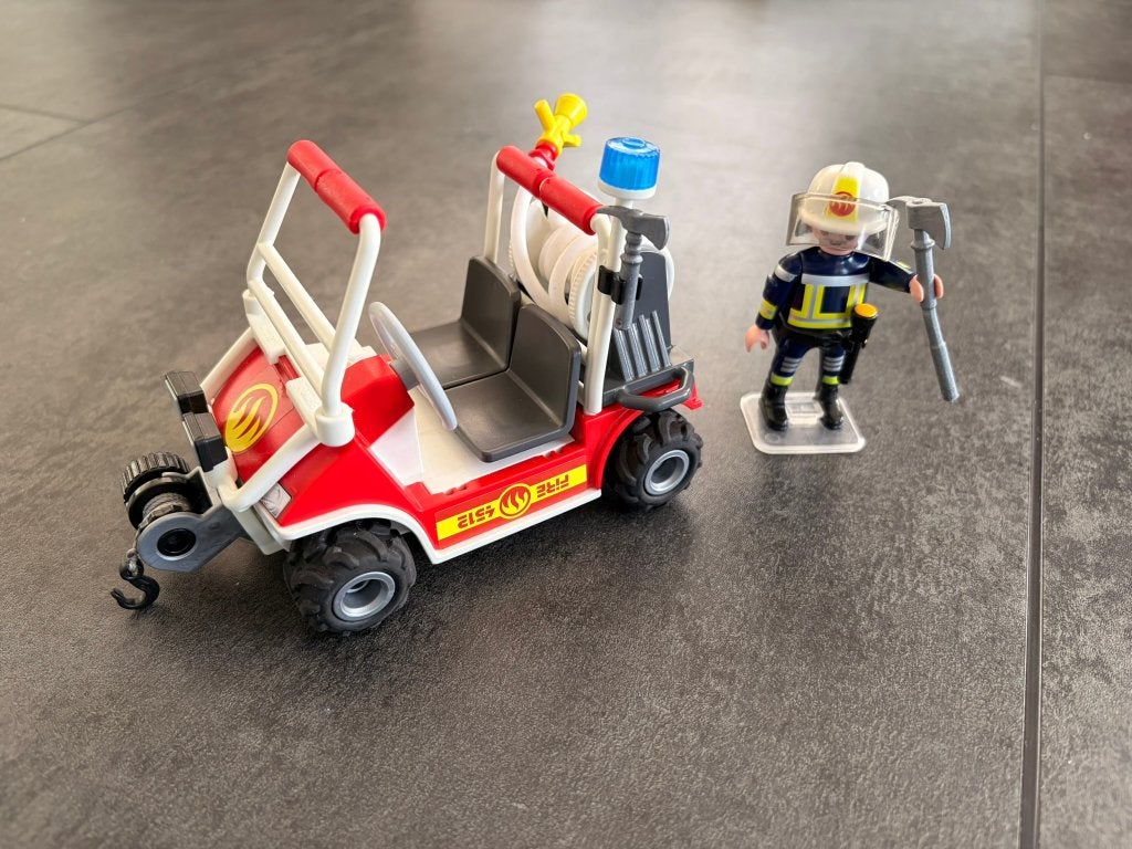 Playmobil 5398 brandweerbuggy compleet, Gebruikt, Complete set, Voertuig, Ophalen of Verzenden