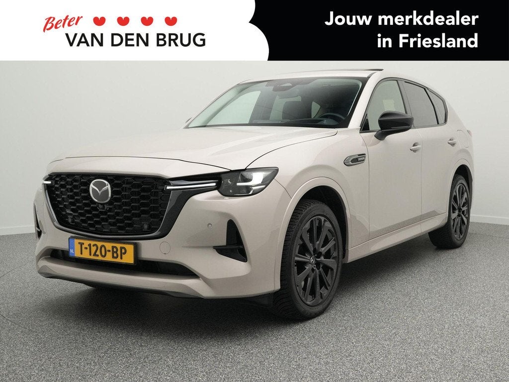 Mazda CX-60 2.5 e-SkyActiv PHEV 327pk Takumi | Panoramadak |, Auto's, Mazda, Automaat, Stof, Gebruikt, 4 cilinders