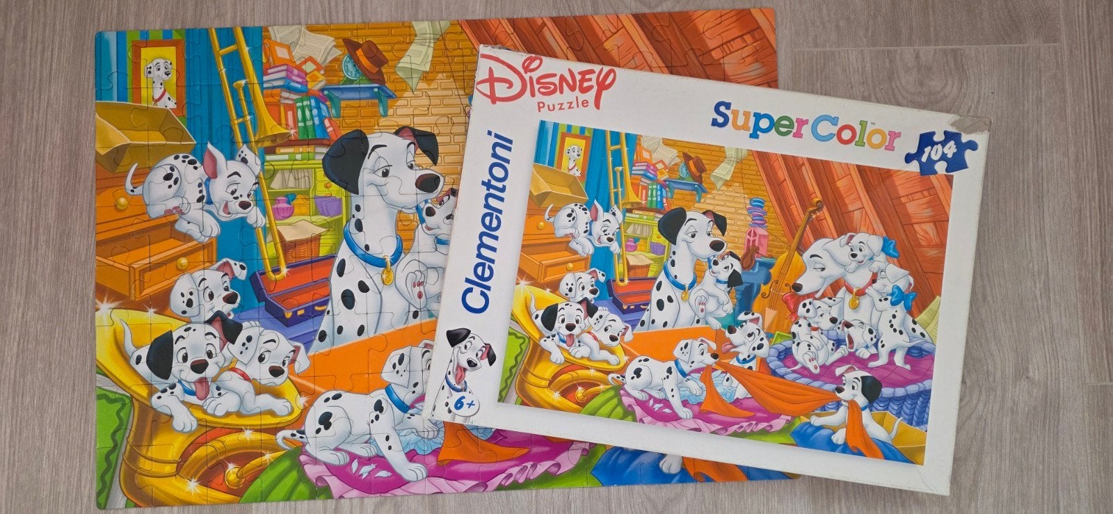 Clementoni legpuzzel 101 dalmatiërs 104 stukjes, Ophalen of Verzenden, Meer dan 50 stukjes, Gebruikt, 6 jaar of ouder