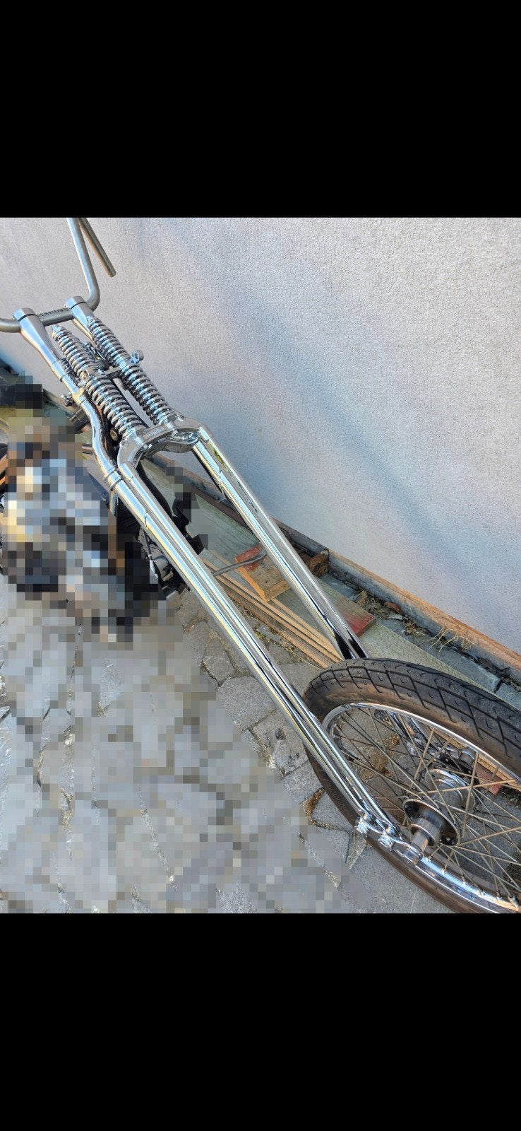 Nieuwe oldschool chrome Springer +20", Motoren, Ophalen of Verzenden