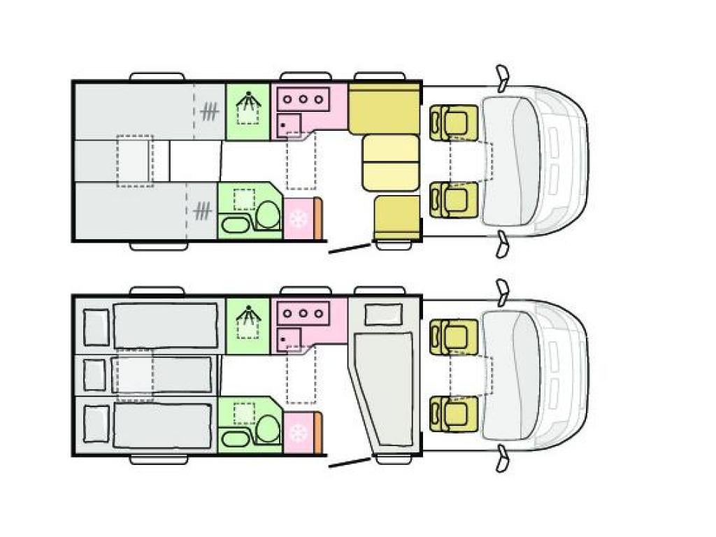 Adria Coral 650 DL, Fiat, Koelkast, Bedrijf, Adria